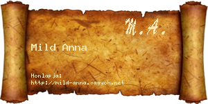 Mild Anna névjegykártya