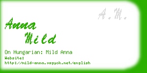 anna mild business card